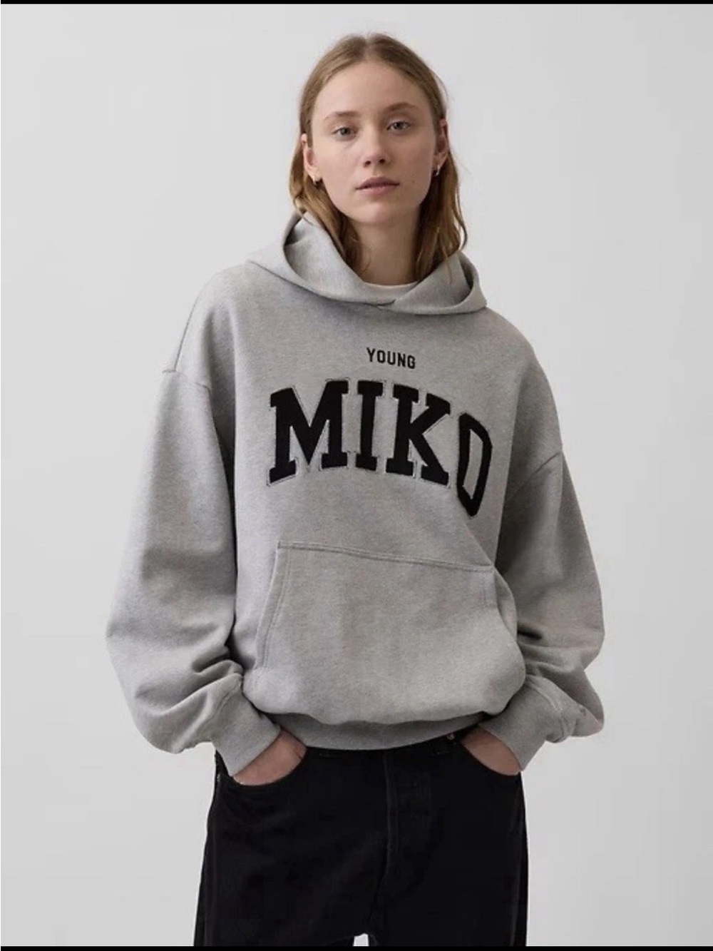 Gap Young Miko Adult Heavyweight Logo Hoodie Size Medium Limited Edition